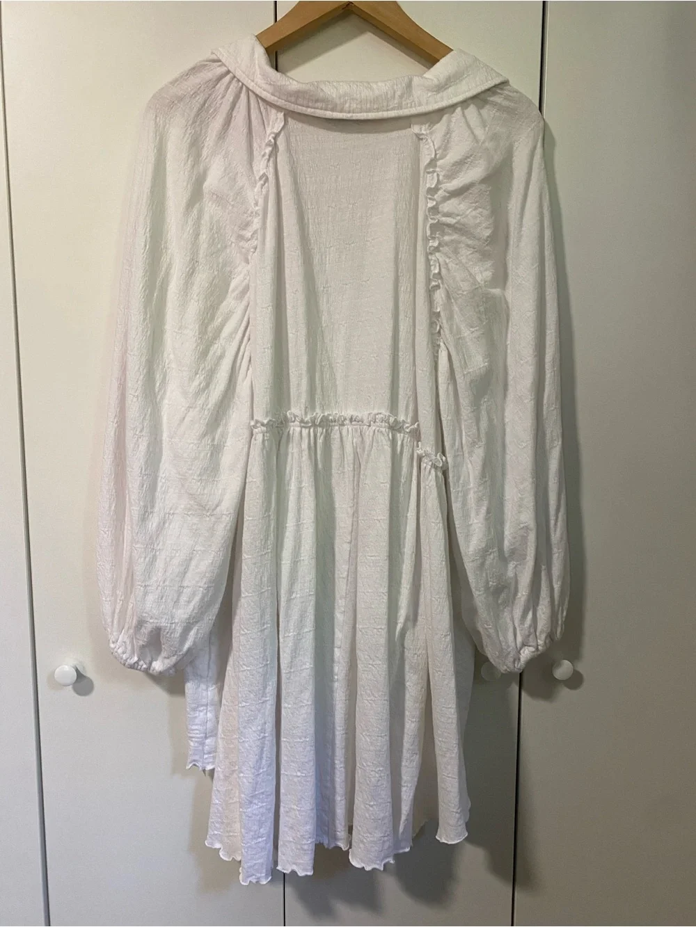 Free People Beach Women's White Button-Front Lightweight Tunic - Picture 6 of 8